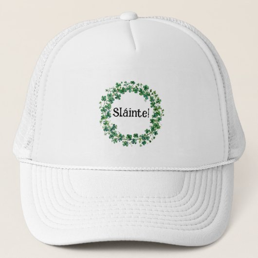 Casquette de camionneur blanche Irish Blessing – C (Devant)