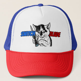 Casquette de camionneur Chat Switchblade par Phil