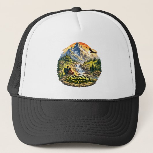 Casquette de camionneur côtière Adventure Feels Ri (Devant)