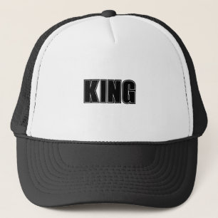 Casquette de camionneur couleur blanc et noir Text