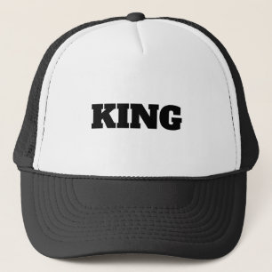 Casquette de camionneur couleur blanc et noir Text
