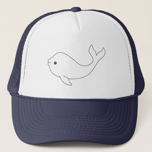 Casquette de camionneur de baleine de beluga (Devant)