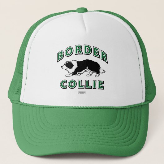 Casquette de camionneur de border collie (Devant)