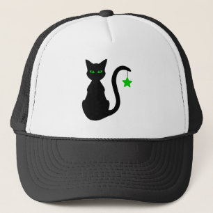 Casquette de camionneur de chat noir