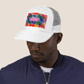 Casquette de camionneur de couleurs primaires (En situation)