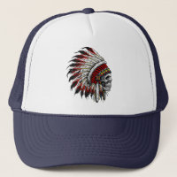 Casquette de camionneur de crâne de Natif