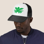 Casquette de camionneur de Cthulhu - vert (En situation)