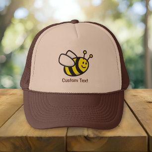 Casquette de camionneur de dessin animé d'abeille