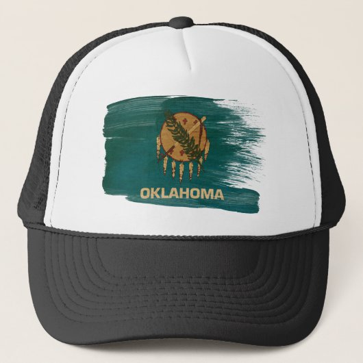 Casquette de camionneur de drapeau de l'Oklahoma (Devant)