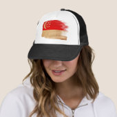 Casquette de camionneur de drapeau de Singapour (En situation)