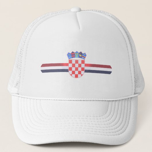 Casquette de camionneur de la Croatie - le drapeau (Devant)