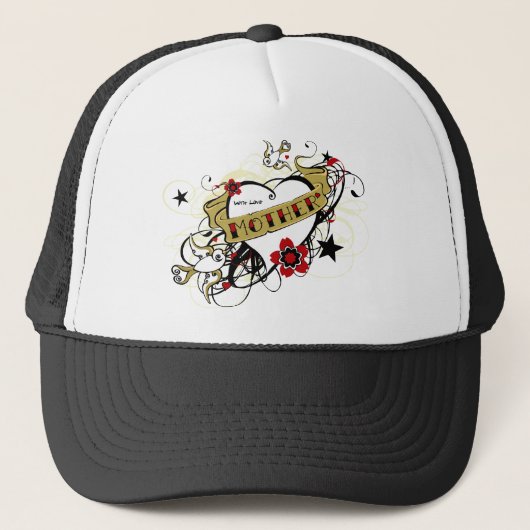 Casquette de camionneur de MAMAN de tatouage (Devant)