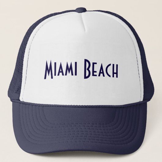 Casquette de camionneur de Miami Beach (Devant)