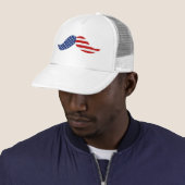 Casquette de camionneur de moustache de drapeau (En situation)