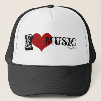 Casquette de camionneur de musique d'amour d'I de