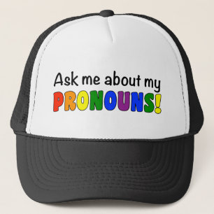 Casquette de camionneur de pronoms (arc-en-ciel)