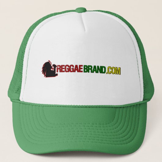casquette de camionneur de ReggaeBrand.com (vert) (Devant)