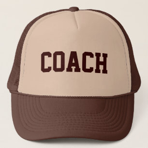 Casquette de camionneur d'ENTRAÎNEUR {Tan et brun}