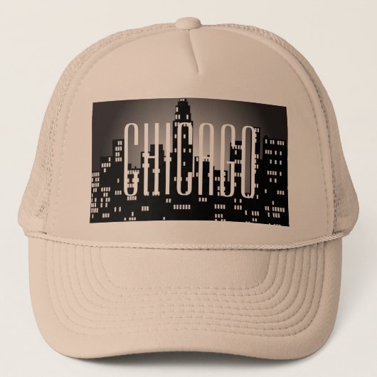 Casquette de camionneur d'horizon de Chicago (Devant)