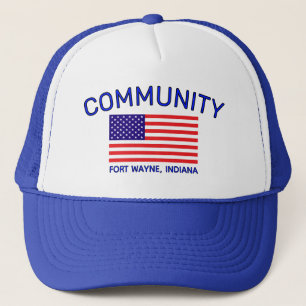 Casquette de camionneur drapeau des États-Unis (Pe