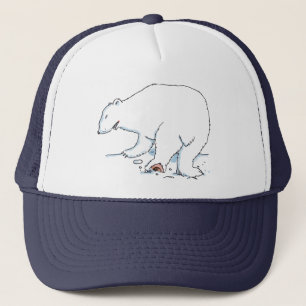 Casquette de camionneur en mousse blanche et marin