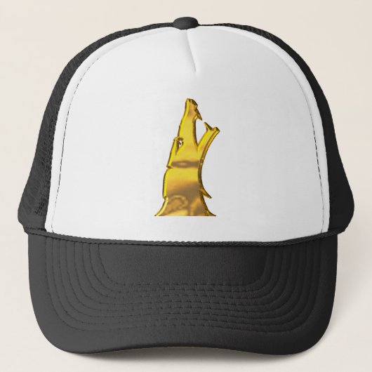 Casquette de camionneur en mousse blanche et noire (Devant)