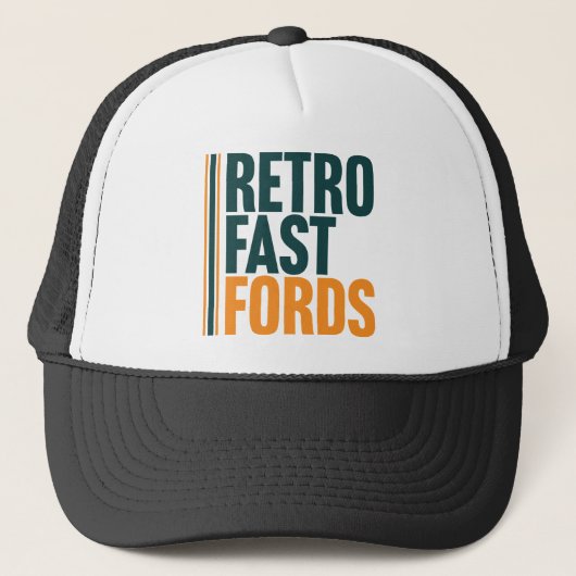 Casquette de camionneur Fords rapides rétro (Devant)