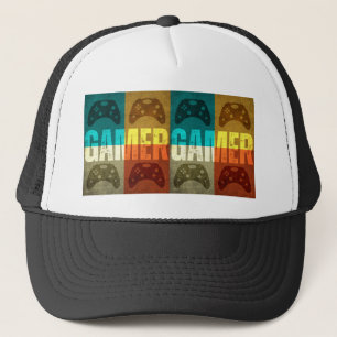 CASQUETTE DE CAMIONNEUR MANETTE DE JEU VIDÉO RÉTRO