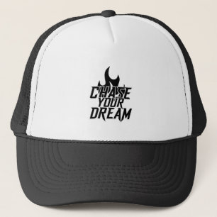 Casquette de camionneur noir et blanc Chase Your D
