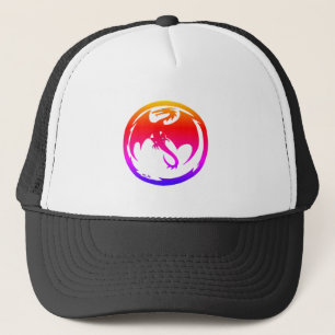 Casquette de camionneur noire Neon Dragon