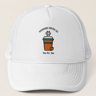 Casquette de camionneur pour entreprise de café pe