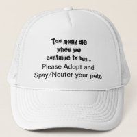 Casquette de camionneur « Stériliser Adopter les A