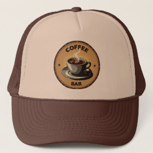 Casquette de camionneur vintage café fraîchement i