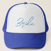 CASQUETTE DE CAMIONNEUSE DE LA MARIÉE | Texte Bleu (Devant)