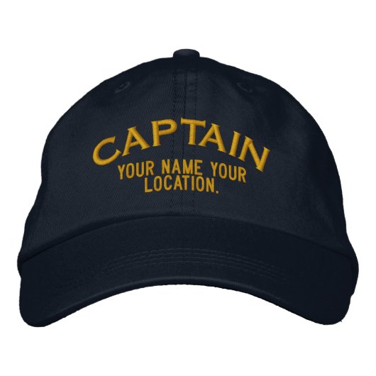 Casquette de capitaine de mer personnalisé (Devant)