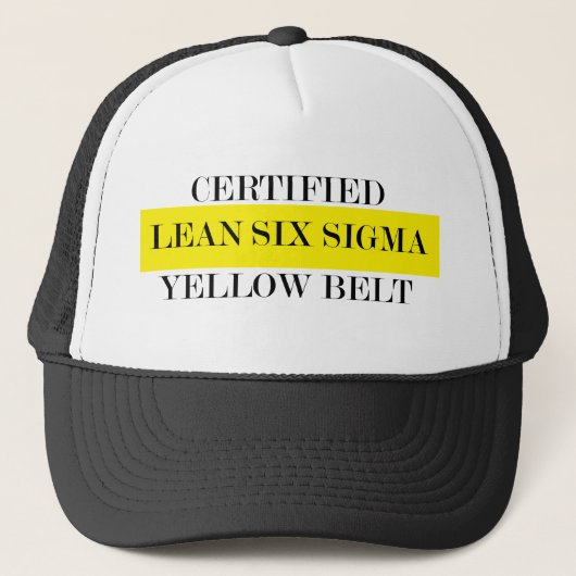 Casquette de ceinture jaune Leans Six Sigma (Devant)