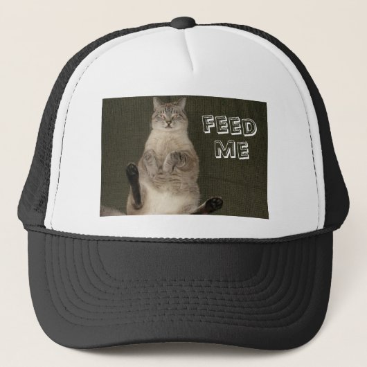 Casquette de chat "FEED ME" (Devant)