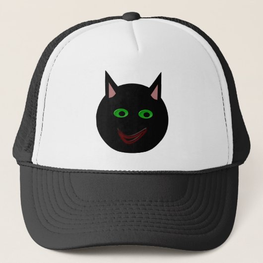 Casquette de chat noir d'Halloween (Devant)