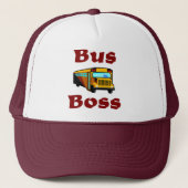 Casquette de chauffeur d'autobus scolaire. Patron (Devant)