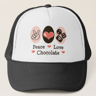 Casquette de chocolat d'amour de paix