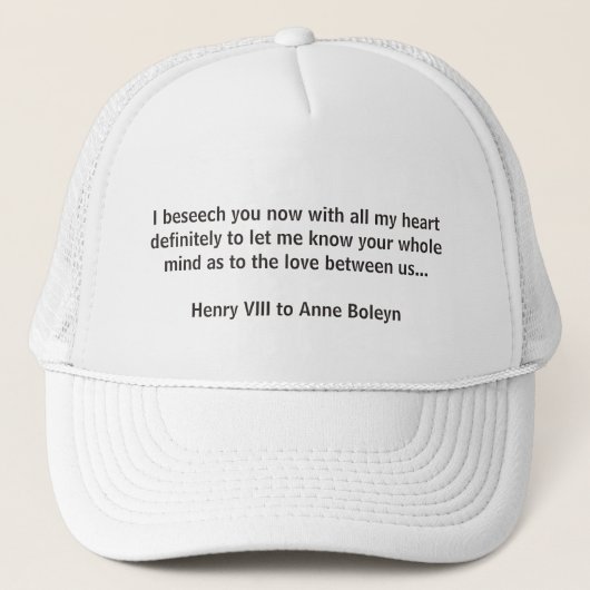 Casquette de citation de Henry VIII (Devant)