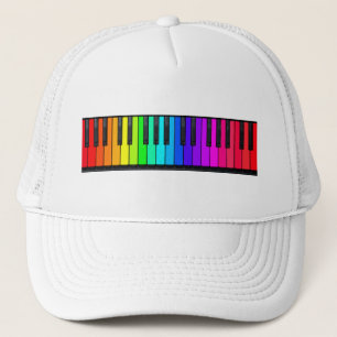 Casquette de clavier de piano d'arc-en-ciel