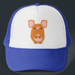 Casquette de cochon de dessin mou<br><div class="desc">Un petit cochon mignon et timide :) Entièrement personnalisable</div>