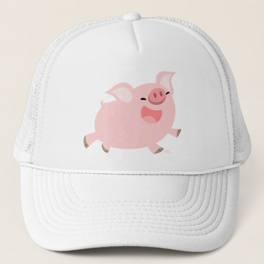 Casquette de cochon joyeux caricaturé (Devant)