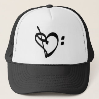 Casquette de coeur de clef de musique