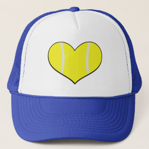 Casquette de coeur de tennis