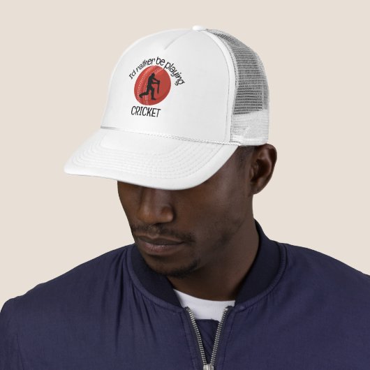 Casquette de conception de cricket (En situation)