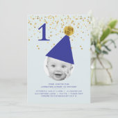 Casquette de fête - 1er anniversaire Invitation (Debout devant)