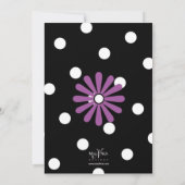 Casquette de fête avec invitation de Pois pourpres (Dos)