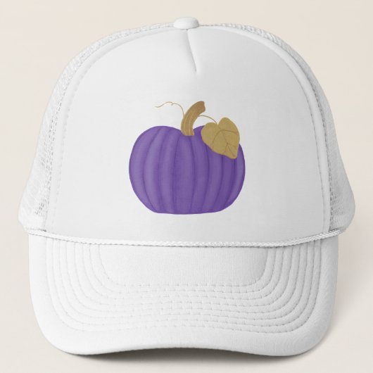 Casquette de feuille d'or Citrouille violet (Devant)
